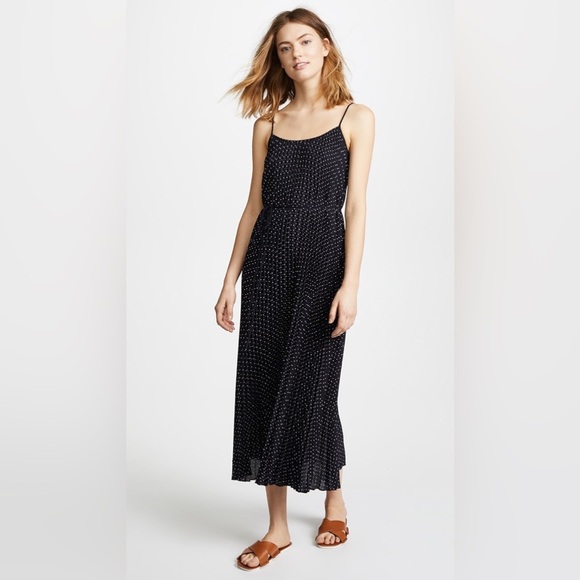 NWT $395 Vince Polka Dot Pleated Cami Dress